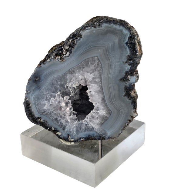 Natural Polished Agate Quartz Geodes Display Minerals Stones For Sale In San Francisco - Image 6 of 7