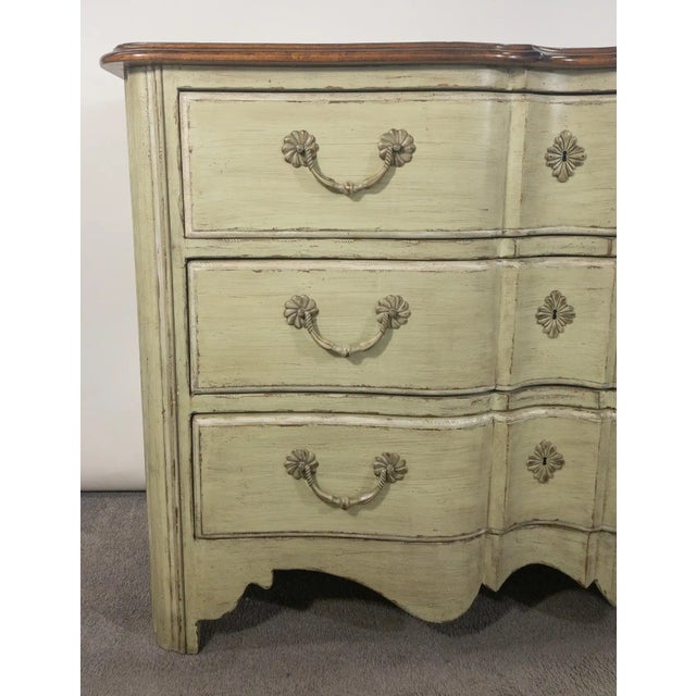 1990s Walter E Smith French Provincial Style Three Drawer Commode or Chest For Sale - Image 5 of 13