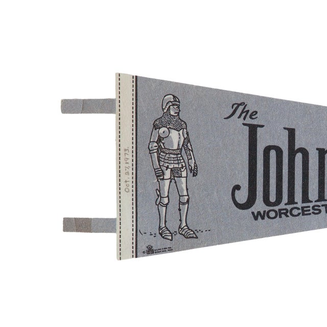 Vintage John Woodman Higgins Armory felt flag pennant circa 1970. A mid-century souvenir from the John Woodman Higgins...