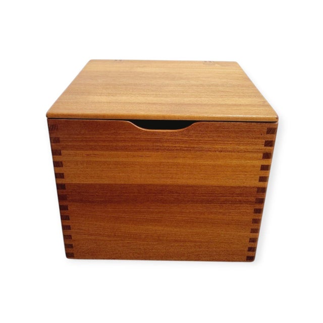 Danish Teak Side Table and Storage Box from Salin Mobler, 1960s, in Very Good conditions. Designed 1960 to 1969 This piece...