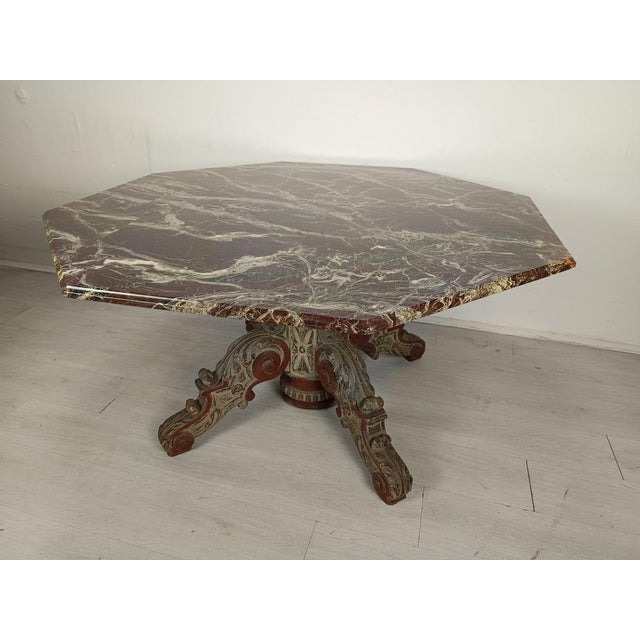 Antique Table in Marble For Sale - Image 3 of 18