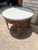 Elegant French Louis XVI side table crafted in walnut with a beautifully figured veneer. It features a single drawer, a...