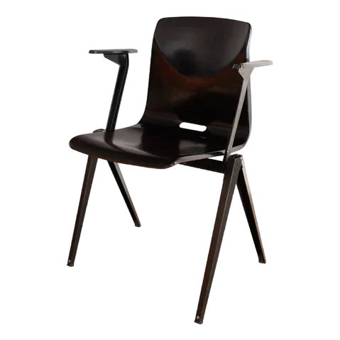 Model S22 Industrial Chair with Armrests by Galvanitas, 1960s For Sale