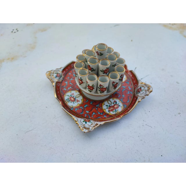 Floral & Gold Dresden Porcelain Cigarette Holder from Carl Thieme Richer Pattern, 1890s For Sale - Image 4 of 8