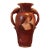 Antique Brown Glaze Vase with Portrait of a Woman For Sale