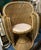 Petite Vintage Wicker Peacock Chair and Cushion For Sale - Image 12 of 12