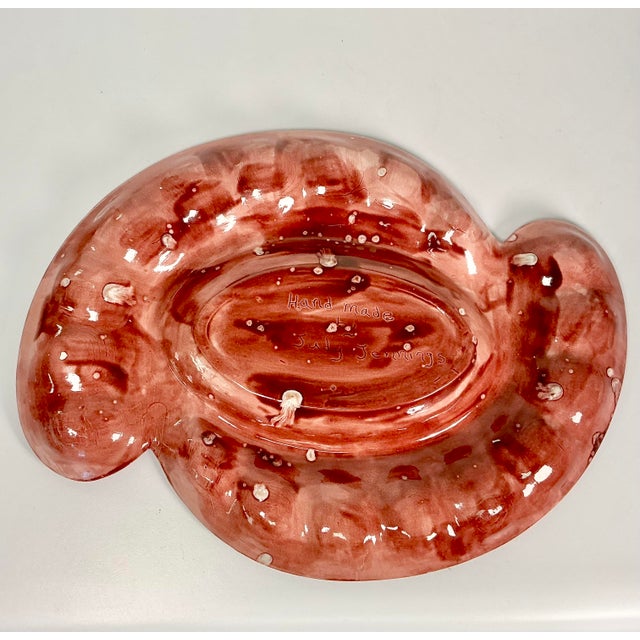 Mid 20th Century Mid-Century Americana Folk Art Splattered Deviled Egg Plate, Artist Signed For Sale - Image 5 of 16