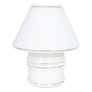 Vintage Glass Table Lamp, 1970s For Sale