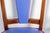 Mid-Century French Blue Red Border Dining Chairs in Teak and Skai, 1960, Set of 6 For Sale - Image 6 of 14