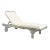 Newport Chaise Lounge Chair with Side Table, Ash Grey/Beige Cushion For Sale
