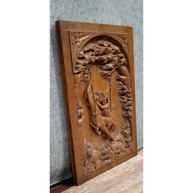 Wood Carved Wooden Panel, Late 19th Century For Sale - Image 7 of 7