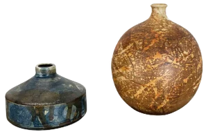 Studio Pottery Sculptural Objects by Gerhard Liebenthron, Germany, 1970s, Set of 2