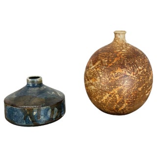 Studio Pottery Sculptural Objects from Gerhard Liebenthron, Germany, 1970s, Set of 2 For Sale