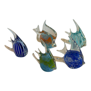 Set of 5 Mid 20t Century Murano Glass Fish