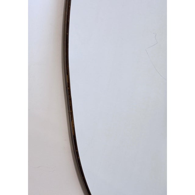 Mid-Century Modern Italian Wall Mirror with Brass Frame, 1960s For Sale - Image 3 of 14
