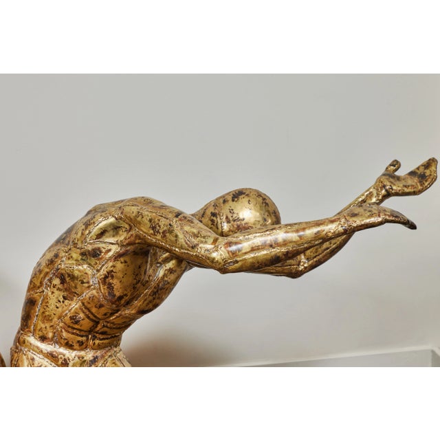 Sculptural Brass Dining or Console Table Base by Jacques Duval-Brasseur For Sale - Image 9 of 12