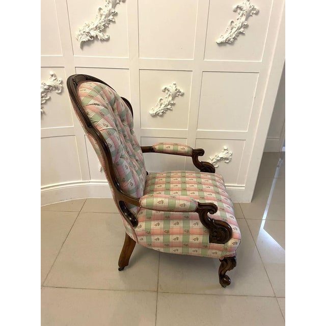 Victorian Carved Walnut Armchair, 1860s For Sale - Image 16 of 17