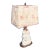 Late 18th Century English Staffordshire Figurine Lamp With Vintage Fabric Shade For Sale