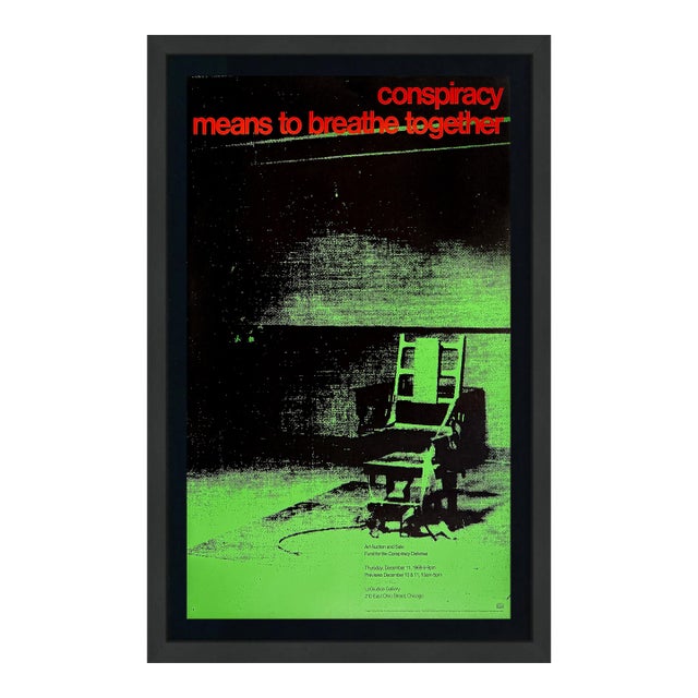 Andy Warhol, Electric Chair, Conspiracy Means to Breathe Together, 1969, Warhol Foundation, 1969 For Sale