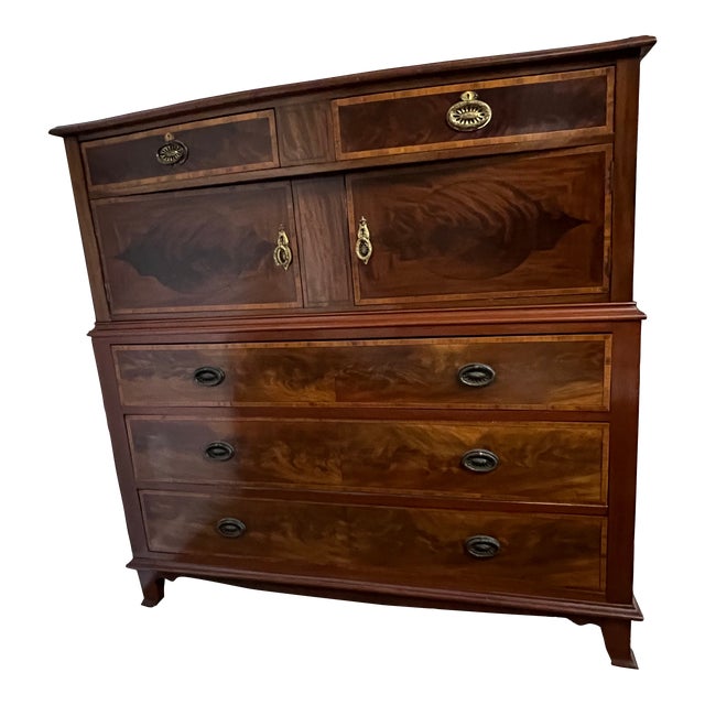 Early 20th Century Antique Mahogany Highboy Dresser Chairish