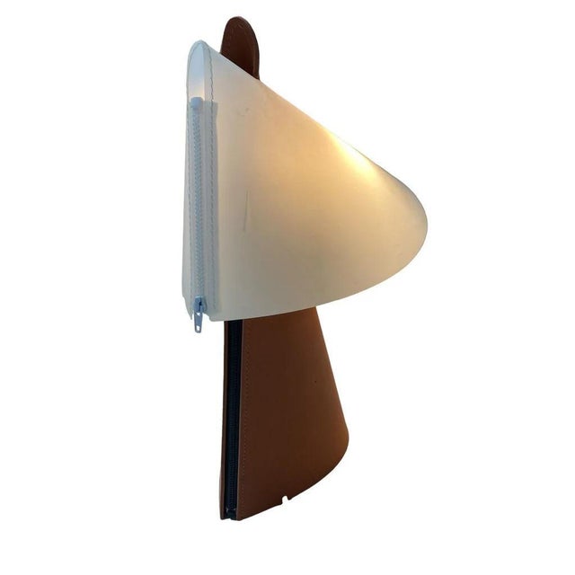 Mid 20th Century Mid 20th Century Modern Leather "Zip" Light By Sigmar Willnauer For Sale - Image 5 of 5