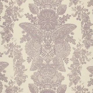Schumacher Lace Fabric in Orchid For Sale