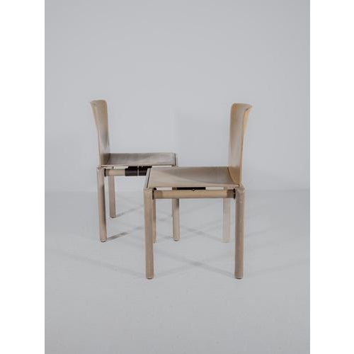 Gold Stacking Chairs by Gerd Lange for Thonet, 1970s, Set of 6 For Sale - Image 8 of 18