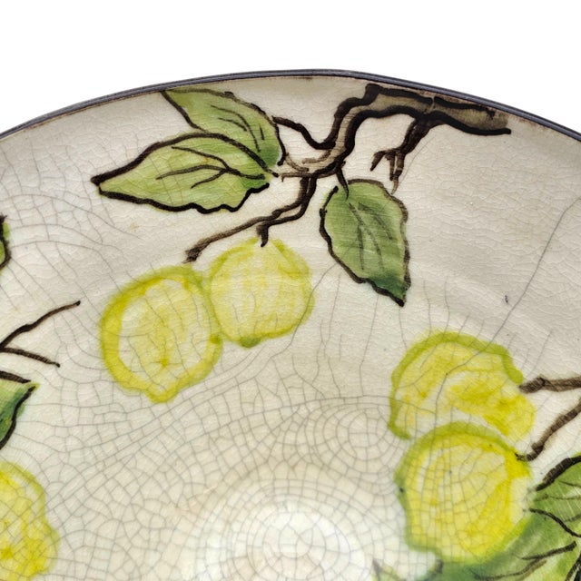 Yellow Donna Marie Padrick California Lemon Studio Pottery Centerpiece Bowl 9.5" For Sale - Image 8 of 12