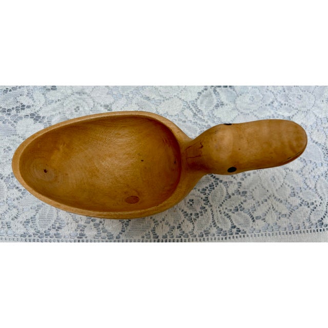 1970s Petite Rustic Carved Wood Duck Bowl Trinket Tray For Sale - Image 5 of 8