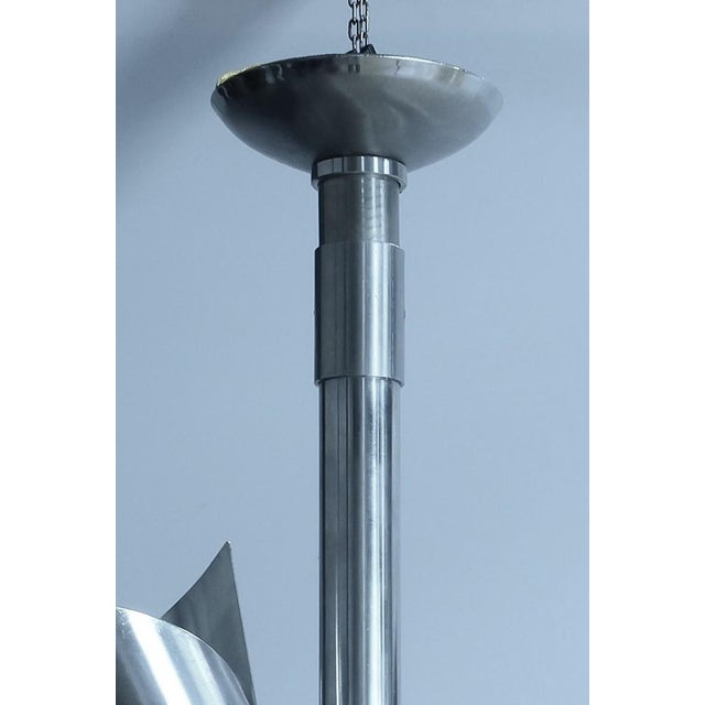 Space Age Stainless Steel Chandelier, 1960s For Sale - Image 10 of 14