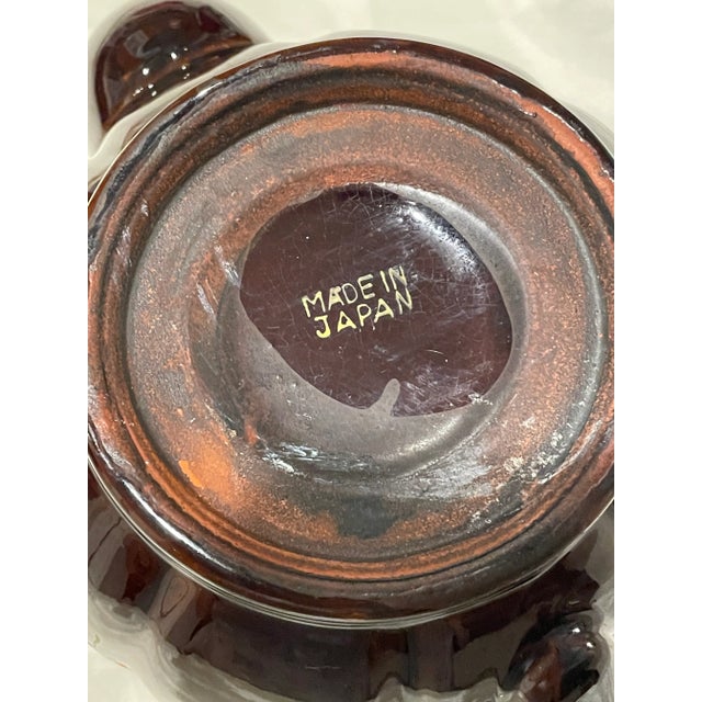 Brown Vintage Brown Betty Redware Tea Pot, Made in Japan For Sale - Image 8 of 12