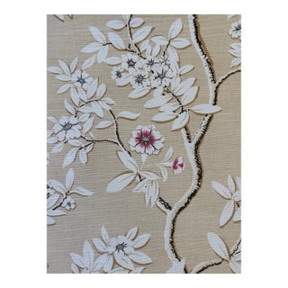 Quadrille Spring Blossom Beige/Old Lavender/Tan Fabric 1 5/8 Yards 304200f-02 For Sale