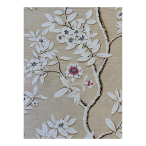 Quadrille Spring Blossom Beige/Old Lavender/Tan Fabric 1 5/8 Yards 304200f-02