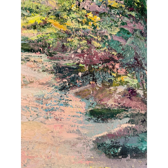 Mountain stream. One-of-a-kind original oil painting on a 24x24-inch gallery-wrapped professional canvas. Painting is...