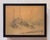 This artwork presents a serene landscape where a blue mountain rises gently amidst a field of long grass, rendered in...