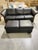 Black 1990s Ekornes Stressless Scandinavian Black Paloma Leather Double Ottoman With Curved Wood Tabletop For Sale - Image 8 of 9