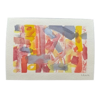Signed Original Watercolor Abstract “March Madness” by Chani MacKay For Sale