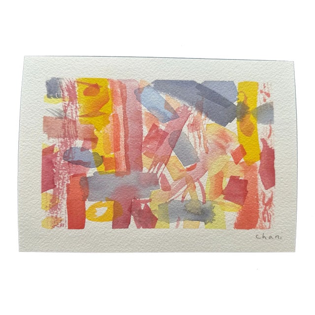Signed Original Watercolor Abstract “March Madness” by Chani MacKay For Sale