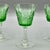 Glass Vintage Emerald Green Cut Crystal Wine Glasses from Cristalería San Carlos, Argentina, 1950s, Set of 8 For Sale - Image 7 of 18