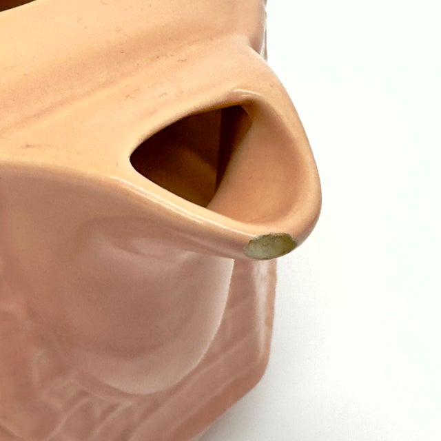 Blush Colored Tea Set With Textural Netting Motif by Bordallo Pinheiro Portugal - 16 Pieces / Serves 6 For Sale - Image 18 of 18