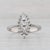 0.20ctw Diamond 3-Stone Marquise Halo Ring 14k White Gold Size 6.25 For Sale In Greensboro - Image 6 of 8