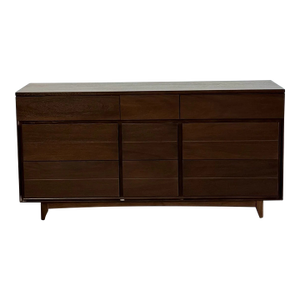 1960s Dark Walnut Triple Dresser