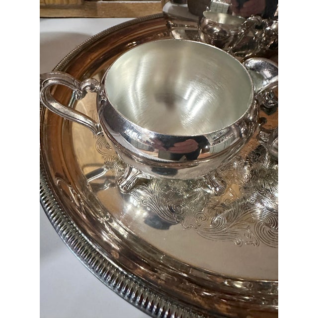 International Silver 1950s International Silver Company Silver Plated 4 Piece Coffee Set For Sale - Image 4 of 10