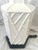 MCM White Ceramic Hexagonal Bamboo Relief Table Lamp, has a black base and brass hardware. This would be perfect with a...