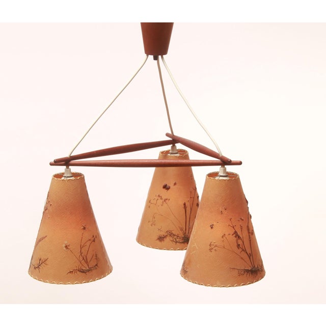 Vintage Triangle Lamp in Teak, 1955 For Sale - Image 13 of 13