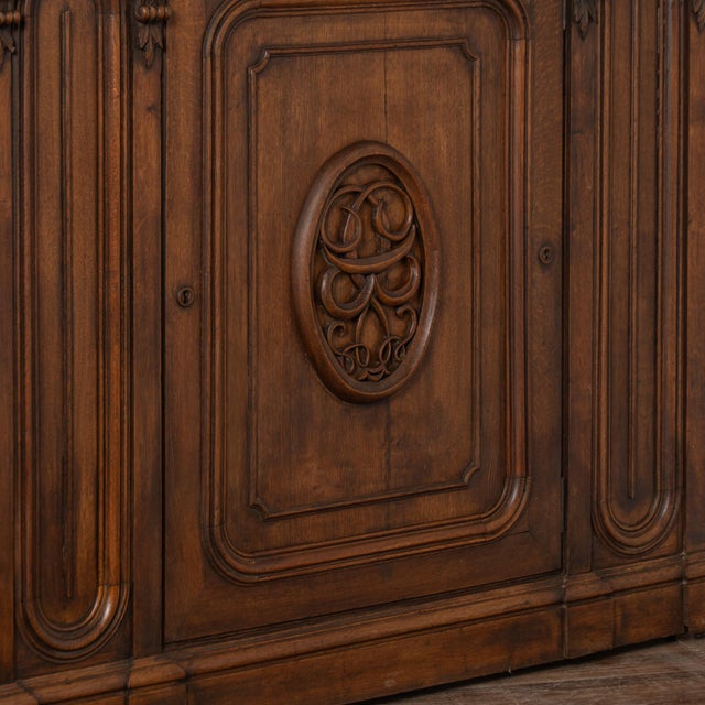 Late 19th Century Large French Oak Bookcase Display Cabinet For Sale - Image 10 of 17