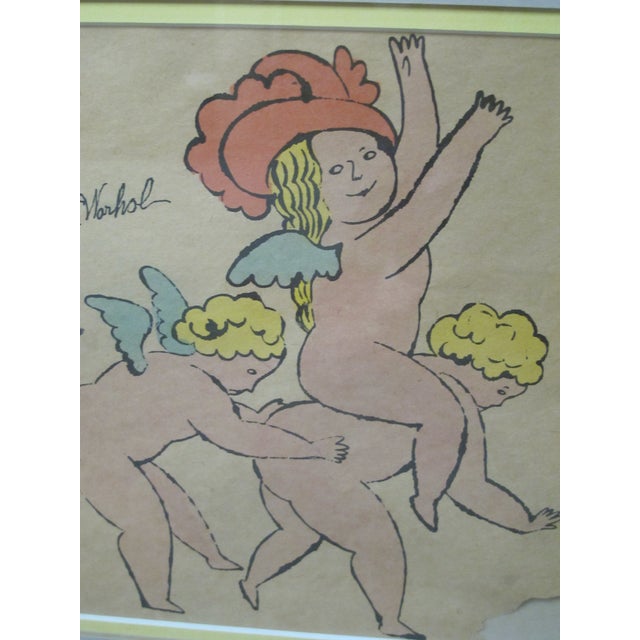 Andy Warhol Andy Warhol Cherubs Playing in the Bottom of My Garden Signed Lithograph For Sale - Image 4 of 7