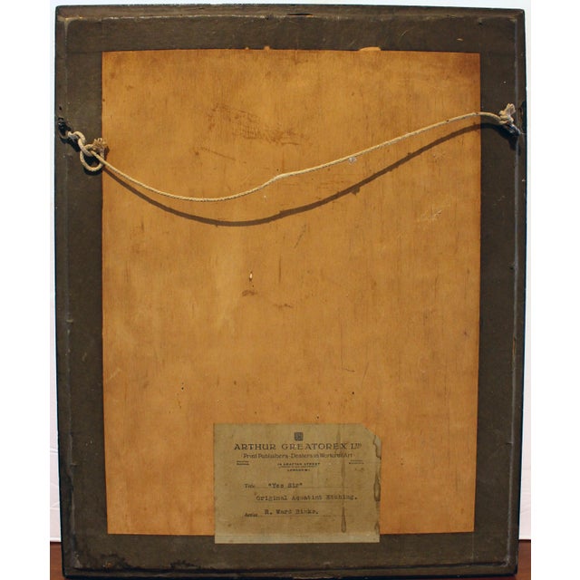 1934 aquatint by R. Ward Binks of a Labrador with Pheasant. Titled "Yes Sir" for the dutiful Labrador Retriever with...