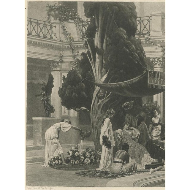After Gustave Boulanger, The Gynaeceum, Classical Roman Courtyard, 1880, Photogravure For Sale - Image 4 of 9