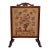 Antique Wood Fireplace Screen With Needlepoint Embroidery For Sale